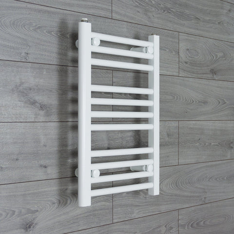 Without Valves 600 mm High x 500 mm Wide Heated Towel Rail Radiator Flat White