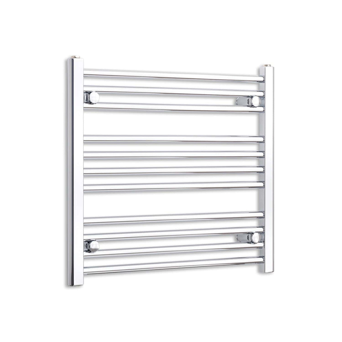 Without Valves 600 mm High x 600 mm Wide Heated Curved Towel Rail Chrome