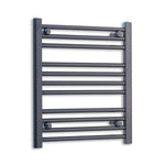 Without Valves 600 mm High x 600 mm Wide Heated Towel Radiator Flat Black