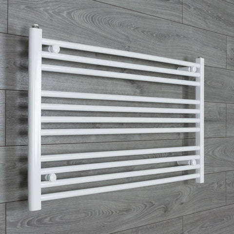 Without Valves 600 x 1000 Heated Towel Rail Radiator Flat White Central Heating