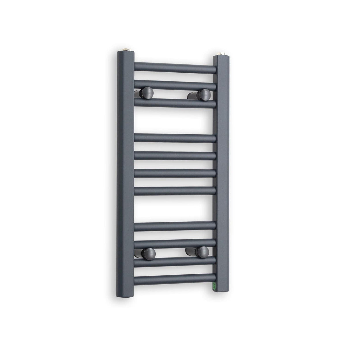 Without Valves 600 x 300 Heated Straight Anthracite-Sand Grey Towel Rail