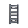 Without Valves 600 x 300 Heated Straight Anthracite-Sand Grey Towel Rail