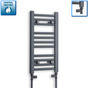 600x300mm Heated Straight Anthracite-Sand Grey Towel Rail