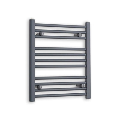600x500mm Heated Anthracite Sand Grey Towel Radiator