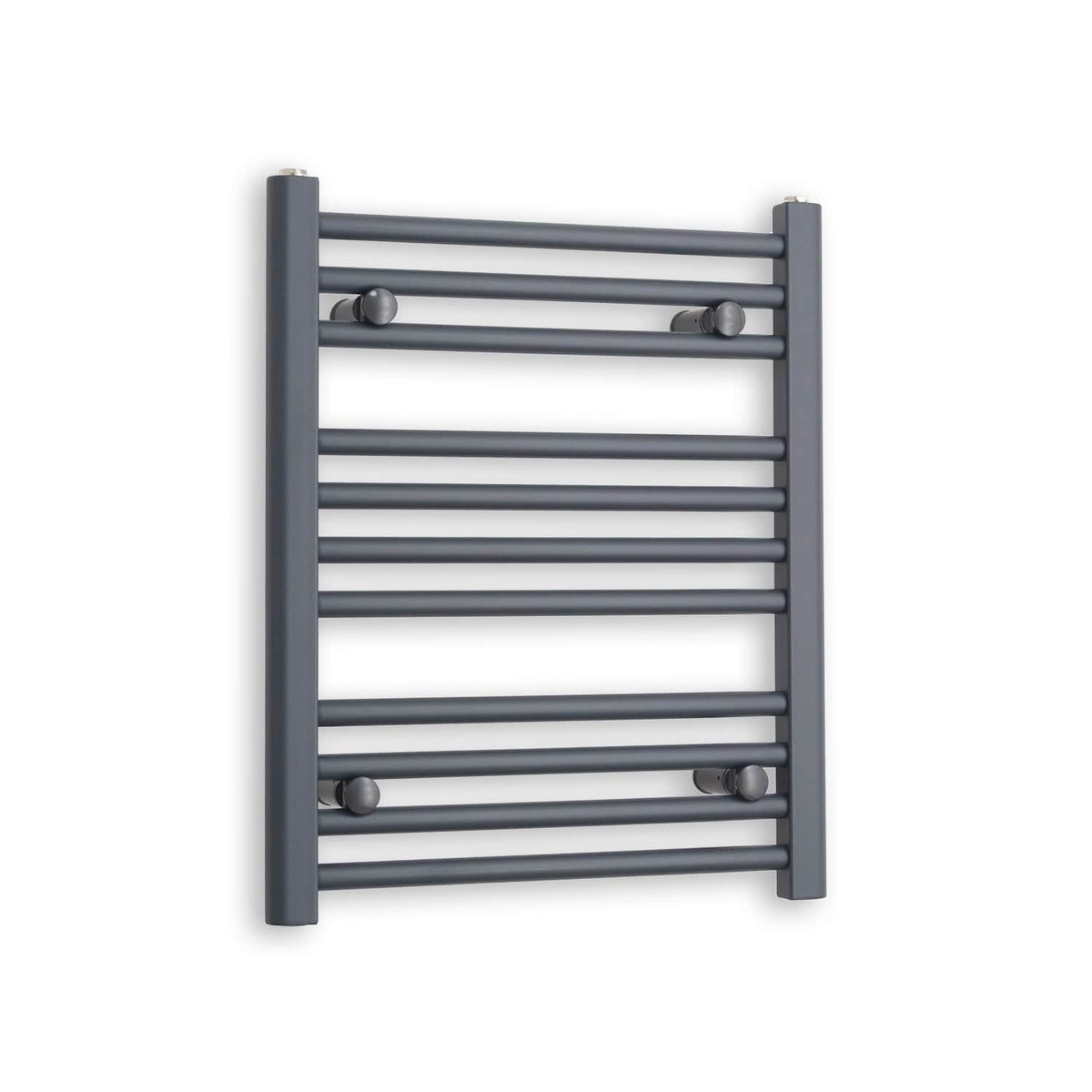 Without Valves 600 x 500 Heated Anthracite Sand Grey Towel Radiator