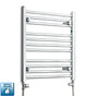 600x550mm Heated Flat Towel Radiator Chrome Central Heating