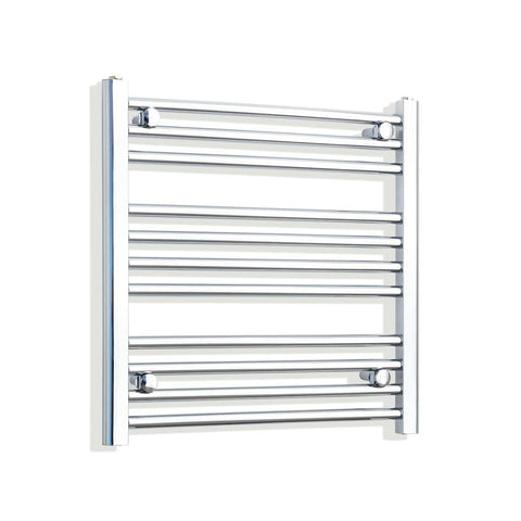 Without Valves 600 x 650 Heated Straight Towel Radiator Chrome