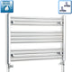 With Straight Inline Valves 600 x 850 Heated Straight Towel Radiator Chrome