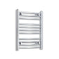 Without Valves 600mm High x 500mm Wide Heated Straight Towel Radiator Chrome