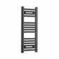 Without Valves 800 mm High x 300 mm Wide Flat Black Heated Towel Radiator