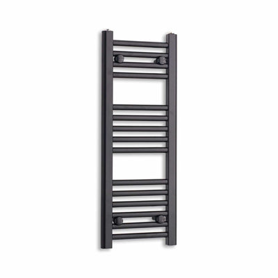 800 mm High x 300 mm Wide Flat Black Heated Towel Radiator
