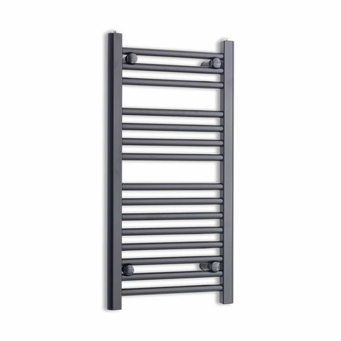 Without Valves 800 mm High x 400 mm Wide Heated Towel Radiator Flat Black