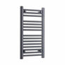 Without Valves 800 mm High x 400 mm Wide Heated Towel Radiator Flat Black