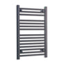 Without Valves 800 mm High x 450 mm Wide Heated Towel Radiator Flat Black