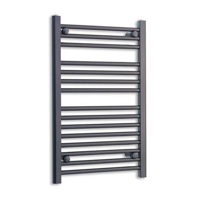800 mm High x 500 mm Wide Heated Towel Radiator Flat Black