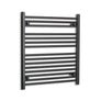 Without Valves 800 mm High x 700 mm Wide Heated Towel Radiator Flat Black