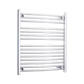 Without Valves 800 mm High x 750 mm Wide Heated Curved Towel Rail Chrome