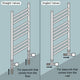 800 x 1000 Heated Towel Rail Radiator Flat White Central Heating