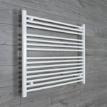 Without Valves 800 x 1000 Heated Towel Rail Radiator Flat White Central Heating