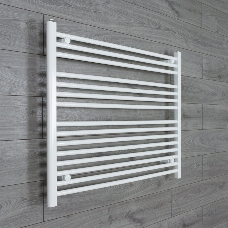 Without Valves 800 x 1000 Heated Towel Rail Radiator Flat White Central Heating