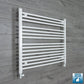 With Straight Inline Valves 800 x 1000 Heated Towel Rail Radiator Flat White Central Heating