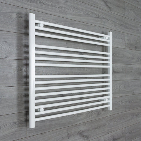 Without Valves 800 x 1100 Heated Towel Rail Radiator Flat White Central Heating