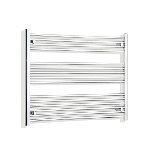 Without Valves 800 x 1200 Heated Straight Towel Rail Radiator Chrome