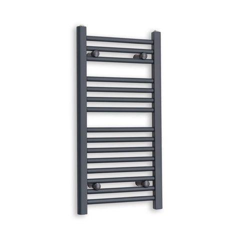 Without Valves 800 x 400 Heated Straight Anthracite-Sand Grey Towel Rail