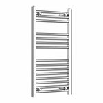 Straight / Without Valves 800 x 500 Heated Flat or Curved Towel Radiator Chrome