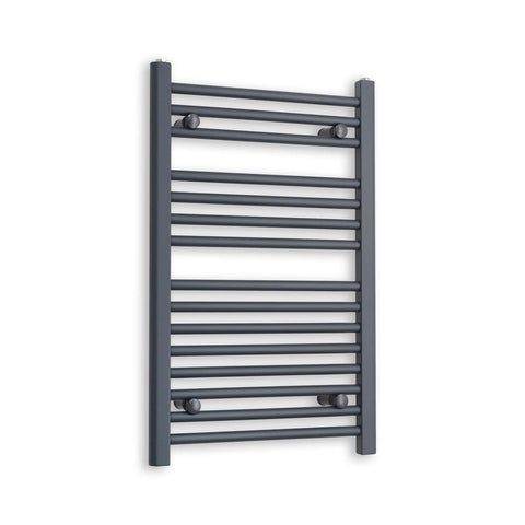 Without Valves 800 x 500 Heated Straight Anthracite-Sand Grey Towel Rail