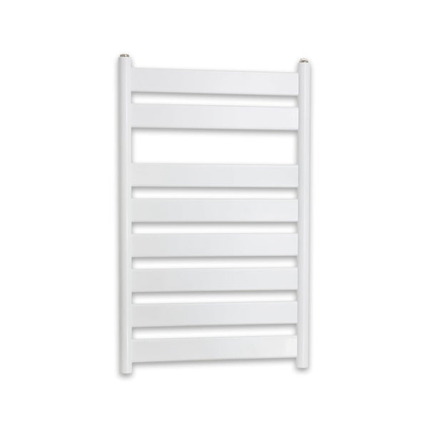 Without Valves 800 x 500 White Heated Flat Panel Towel Rail Radiator Central Heating