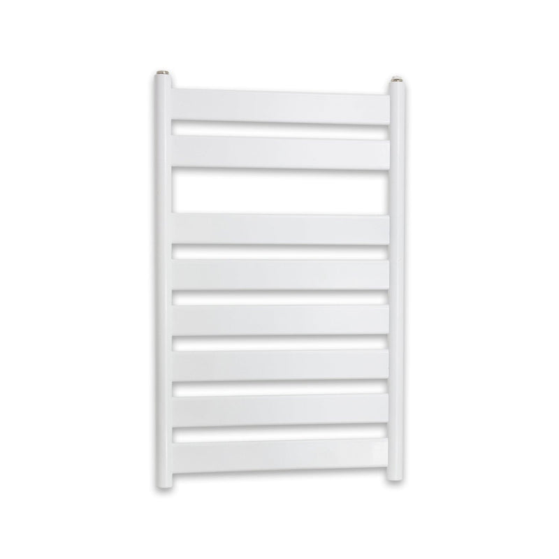 White Heated Towel Rail Dimensions - 450mm Pipe Centre, 500mm Overall Width