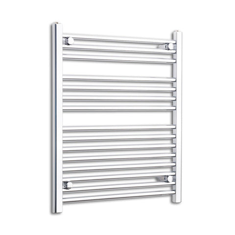 Without Valves 800 x 550 Heated Straight Towel Radiator Chrome