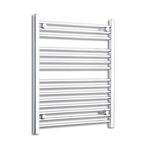 Without Valves 800 x 650 Heated Straight Towel Radiator Chrome