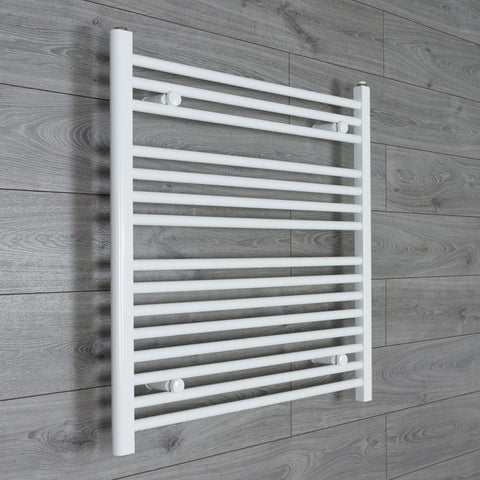 Without Valves 800 x 750 Heated Towel Rail Radiator Flat White Central Heating