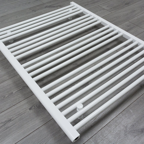 Heated White Towel Warmer Rack Close Up Image