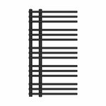 900 mm High x 500 mm Wide Difta Heated Towel Radiator Flat Black