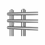 Chrome Heated Towel Rail Dimensions - 450mm Pipe Centre, 500mm Overall Width