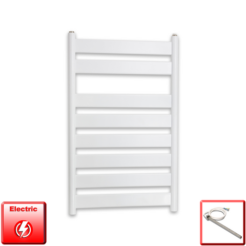 800 x 500 mm White Flat Panel Pre-Filled Electric Heated Towel Rail Radiator HTR 2