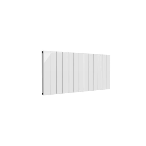 Reina Casina Aluminium Panel Horizontal Designer Radiators WHITE_DOUBLE_600X1230