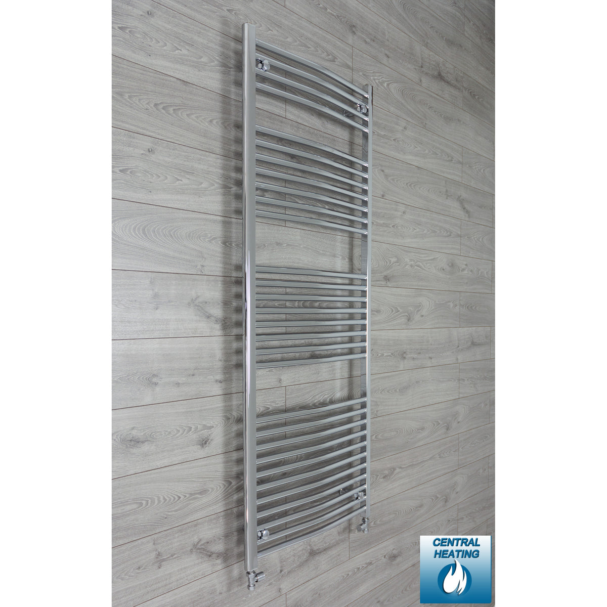 1800mm High 750mm Wide Heated Curved Towel Rail