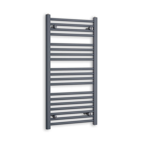 1000 x 500mm Wide Straight Anthracite Sand Grey Towel Rail 2