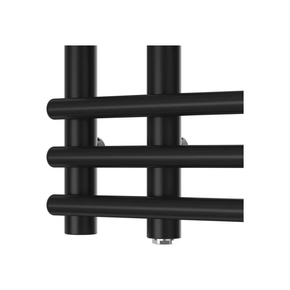 900 mm High x 500 mm Wide Difta Heated Towel Radiator Flat Black detail