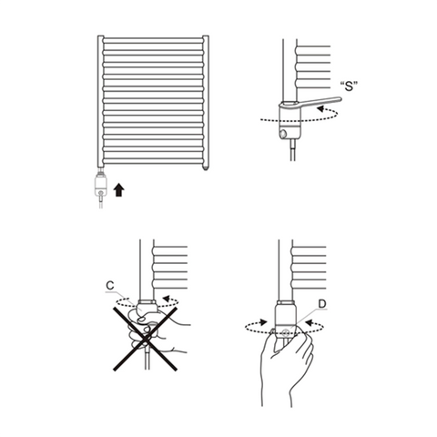 GT Towel Radiator Fitting Instructions Diagram Schematics