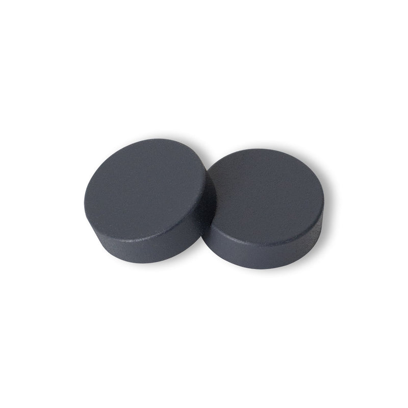 Anthracite cover caps for towel radiator bleed and blanking plugs