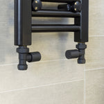 Anthracite Straight Towel Radiator Valve - Pair of 2 Valves