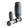 Anthracite TRV Straight Valve For Towel Rail With Lockshield