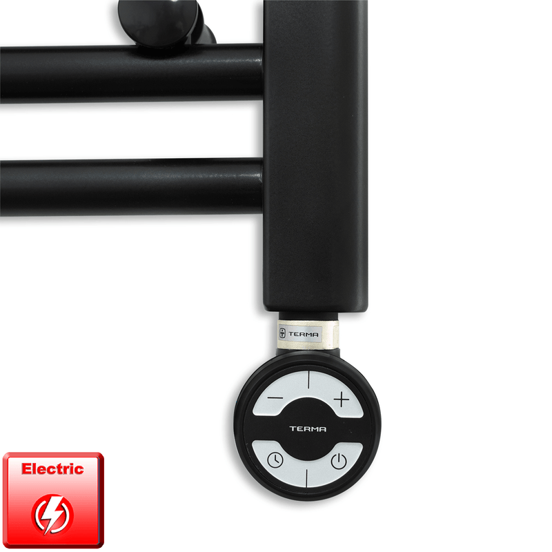 Black Thermostatic Heating Element Moa For Towel Radiator
