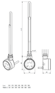 Black Thermostatic Heating Element Moa For Towel Radiator