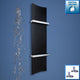 with Straight Valves Designer Bone Style 1200 mm High x 300 mm Wide Heated Towel Rail Radiator Black